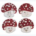 Youngs Cement Mushroom Faces Stepping Stone, 4 Assortment 73754